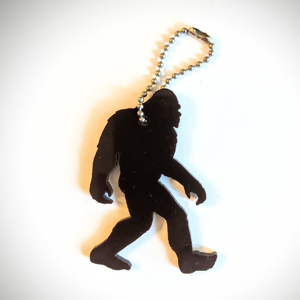 Acrylic Bigfoot - Sasquatch Keychain NWT - black
